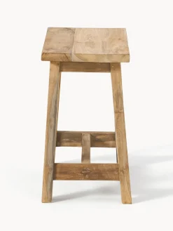 Westwing Collection Taburete de madera de teca Lawas