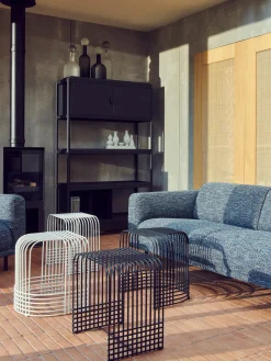 POLSPOTTEN Taburete de metal artesanal Drop