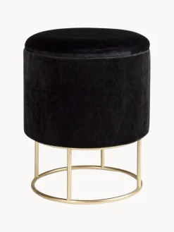 Bizzotto Taburete de terciopelo con espacio de almacenamiento Polina