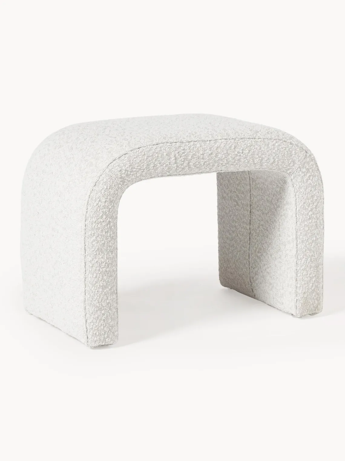 Westwing Collection Taburete en tejido bouclé Penelope