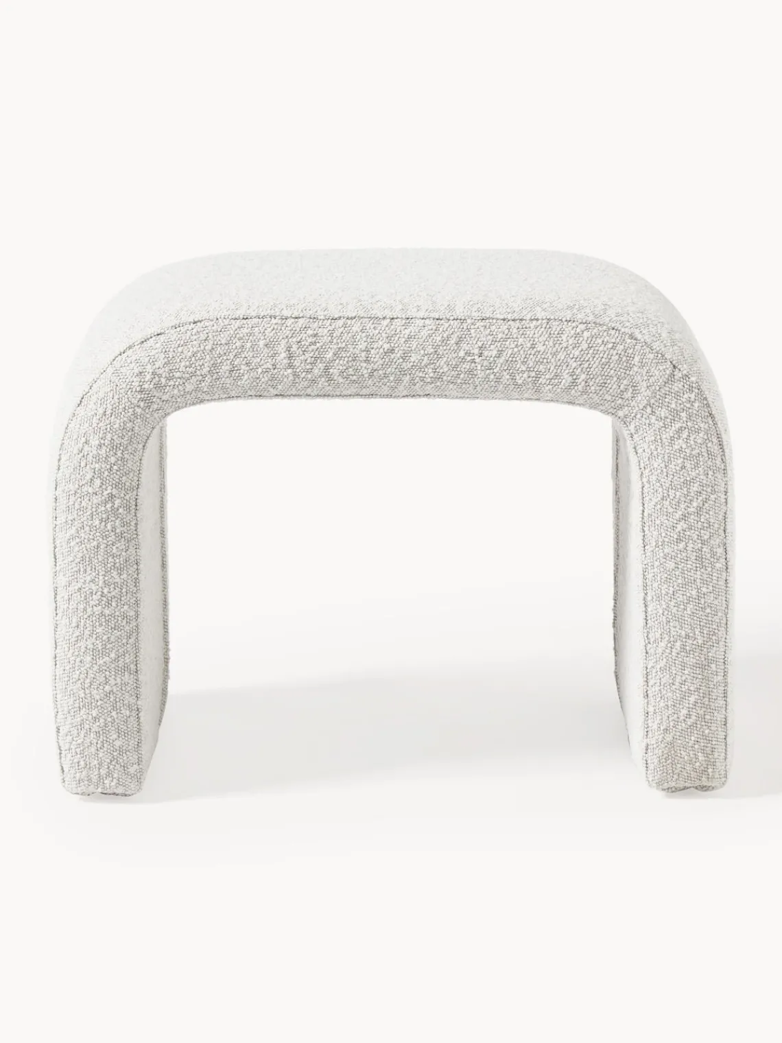 Westwing Collection Taburete en tejido bouclé Penelope