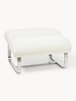 Westwing Collection Taburete en tejido bouclé Pavlos