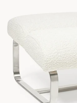 Westwing Collection Taburete en tejido bouclé Pavlos