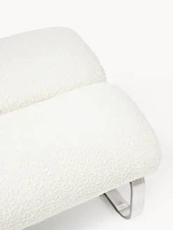 Westwing Collection Taburete en tejido bouclé Pavlos