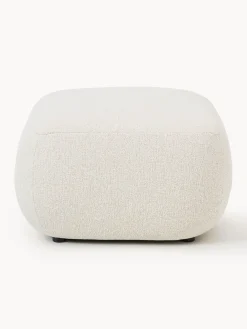 Westwing Collection Taburete en tejido bouclé Sofia