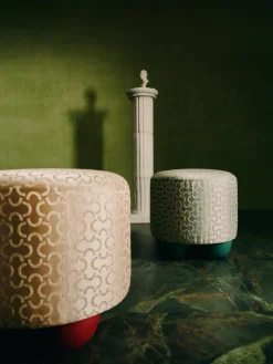 Westwing Collection Taburete tapizado de diseño DEDAR Milano x Westwing Lino^ Pufs Y Otomanos|Pufs Y Otomanos