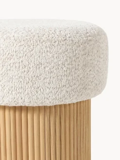 Westwing Collection Taburete tapizado en borreguillo bouclé con espacio de almacenamiento Nala^ Pufs Y Otomanos|Pufs Y Otomanos