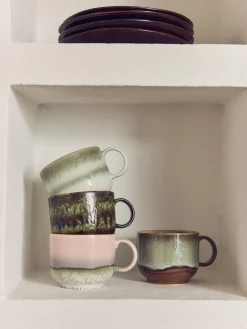 HKLIVING Taza artesanal con esmalte reactivo 70's^ Tazas Y Mugs|Vajillas Completas