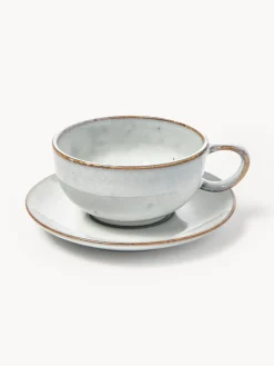 Broste Copenhagen Taza artesanal con platito