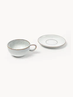 Broste Copenhagen Taza artesanal con platito