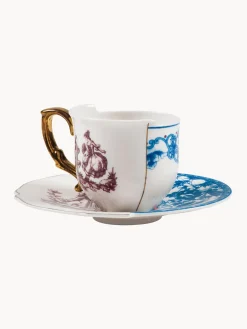 SELETTI Taza con platito artesanales Hybrid