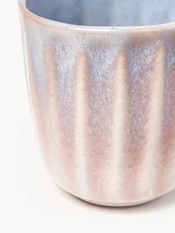 Westwing Collection Tazas artesanales con esmalte reactivo Vinci, 4 uds.