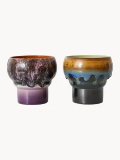 HKLIVING Tazas artesanales de gres 70's, 2 uds.^ Tazas Y Mugs|Vajillas Completas