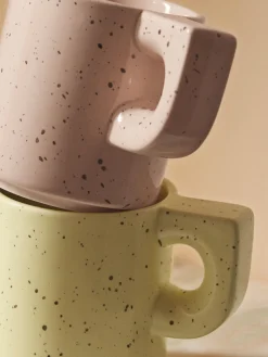 Westwing Collection Tazas artesanales de porcelana Aiko, 2 uds.