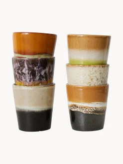 HKLIVING Tazas artesanales esmaltada 70s, 6 uds.^ Tazas Y Mugs|Vajillas Completas