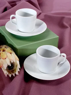 Meissen Tazas con platitos de porcelana artesanales Cosmopolitan, 2 uds.