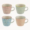Bloomingville Tazas de café Carla, 4 uds.