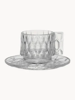 Kartell Tazas de café con platitos con relieves Jellies, 4 uds.^ Tazas Y Mugs|Vajillas Completas