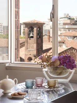 Kartell Tazas de café con platitos con relieves Jellies, 4 uds.