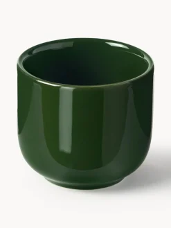 Westwing Collection Tazas de café espresso de porcelana con platitos Nessa, 4 uds.