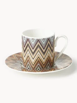 Missoni Tazas de té con platitos Jarris, 6 uds.