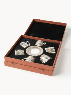 Missoni Tazas de té con platitos Jarris, 6 uds.