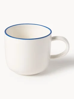 Westwing Collection Tazas espresso con platitos de porcelana Facile, 2 uds.^ Tazas De Espresso|Vajillas Completas