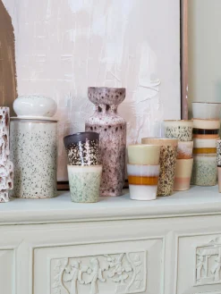 HKLIVING Tazas pequeñas artesanales 70's, 4 uds.^ Tazas Y Mugs|Vajillas Completas