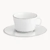 Meissen Tazas pequeñas con platitos de porcelana con borde platino pintado a mano Vitruv, 2 uds.^ Tazas Y Mugs|Vajillas Completas