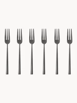 Sambonet Tenedores de postre de acero inoxidable Rock, 6 uds.