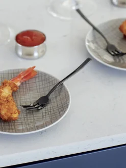 Sambonet Tenedores de postre de acero inoxidable Rock, 6 uds.