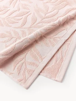 Westwing Collection Toallas de algodón con relieves Leaf, tamaños diferentes