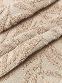 Westwing Collection Toallas de algodón con relieves Leaf, tamaños diferentes