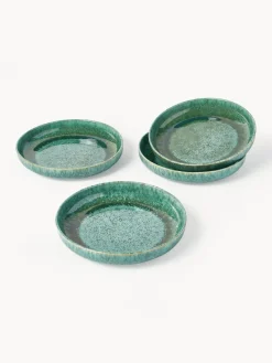 Westwing Collection Vajilla artesanal con esmalte reactivo Pam, 4 comensales (12 pzas.)