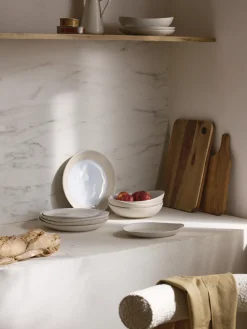 Westwing Collection Vajilla artesanal con esmalte reactivo Alcina, 4 comenzales (12 pzas.)^ Vajillas Completas|Menaje De Mesa