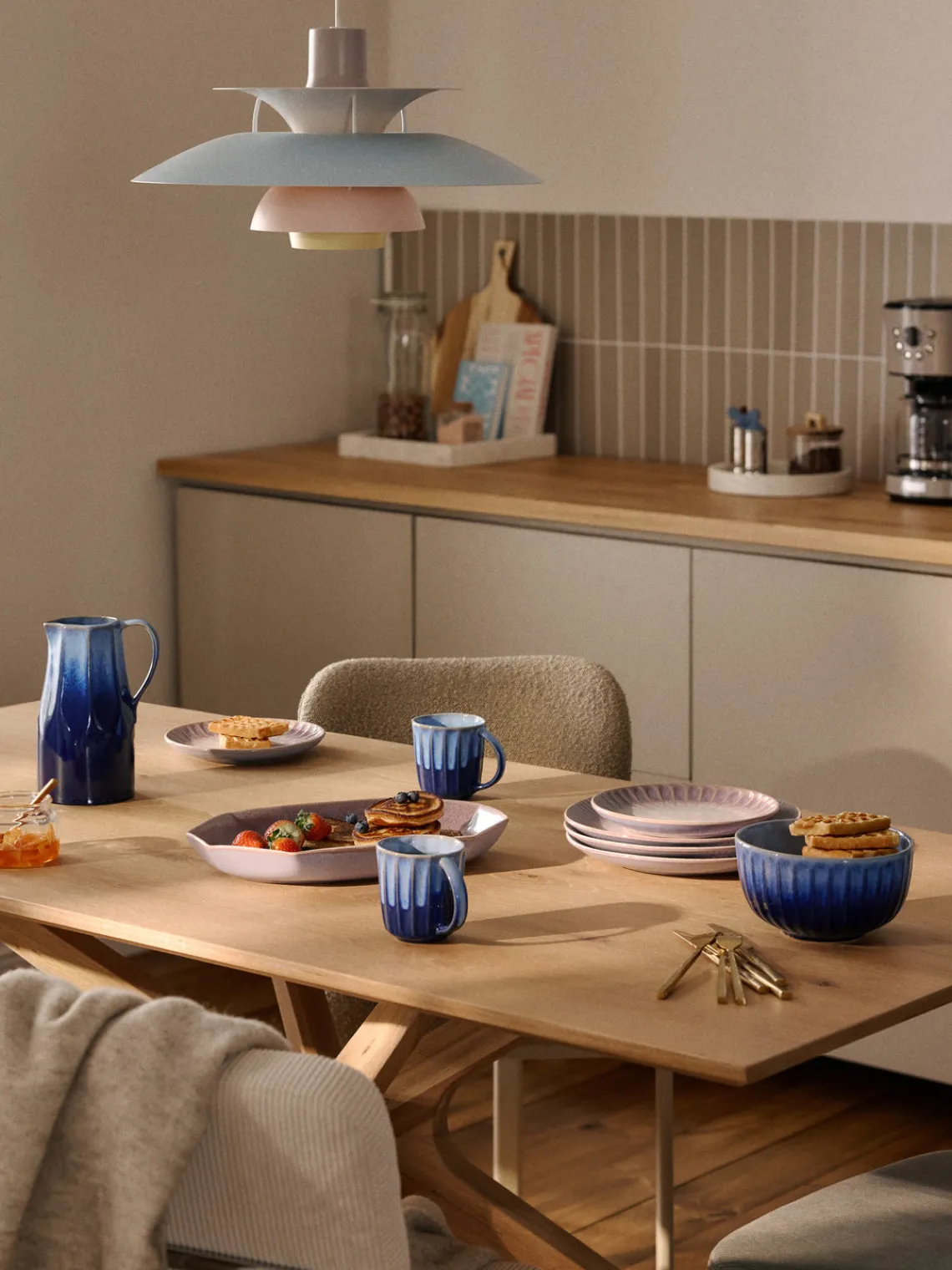 Westwing Collection Vajilla artesanal con esmalte reactivo Vinci, 4 comensales (12 pzas)^ Vajillas Completas|Menaje De Mesa