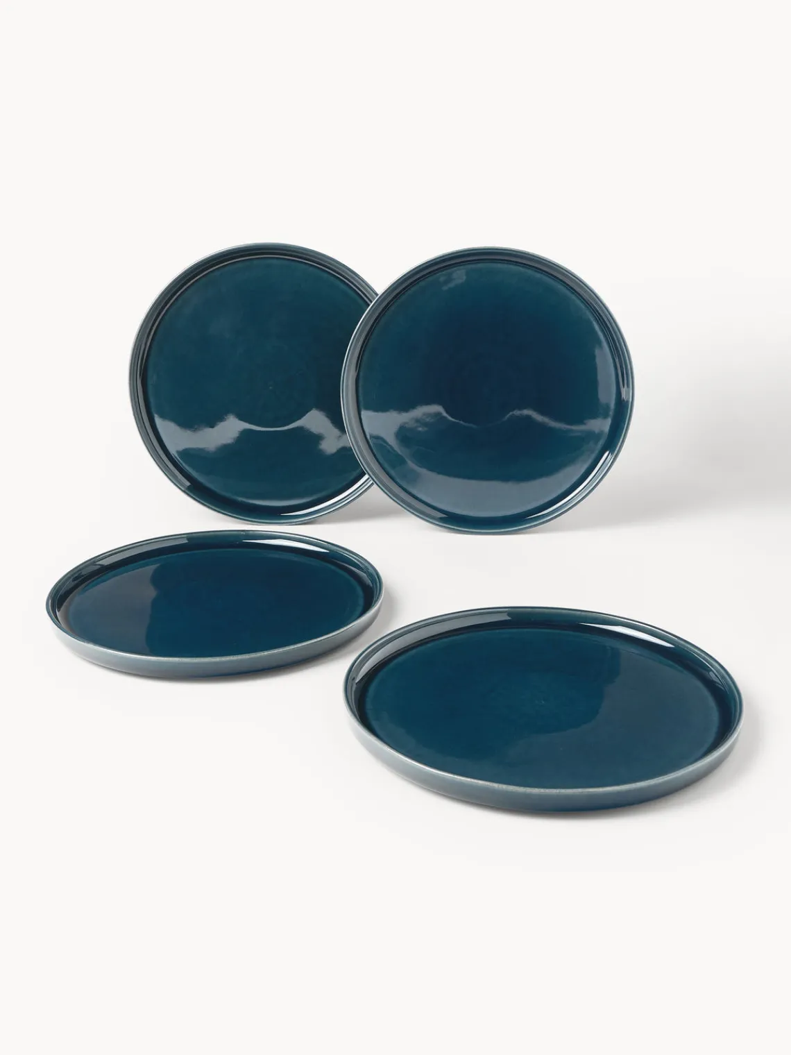 Westwing Collection Vajilla artesanal con esmalte reactivo Ethel, 4 comensales (12 pzas.)