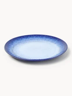 Westwing Collection Vajilla artesanal con esmalte reactivo Vinci, 4 comensales (12 pzas)