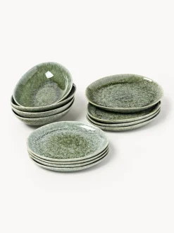 Westwing Collection Vajilla artesanal con forma orgánica Macey, 12 pzas.^ Vajillas Completas|Menaje De Mesa