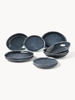 Westwing Collection Vajilla artesanal en forma orgánica Macey, 4 comensales (12 pzas.)^ Vajillas Completas|Menaje De Mesa