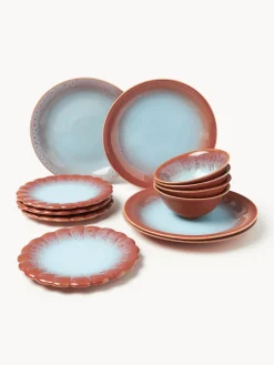 Westwing Collection Vajilla artesanal Marguerite, 4 comensales, 12 pzas.^ Vajillas Completas|Menaje De Mesa