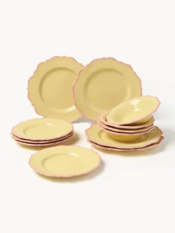 Westwing Collection Vajilla Crumble, 4 comensales, 12 pzas.