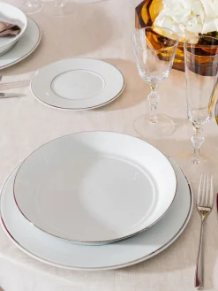 Meissen Vajilla de porcelana con borde platino pintado a mano Vitruv, 2 comensales (12 pzas.)^ Vajillas Completas|Menaje De Mesa