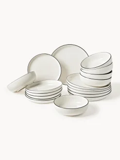 Westwing Collection Vajilla de porcelana Facile, 6 comensales (18 pzas.)