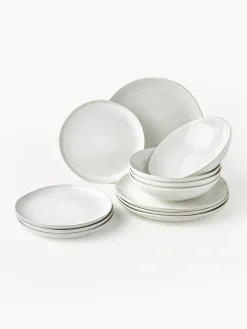 Westwing Collection Vajilla esmaltado Gemma, 4 comensales (12 pzas.)
