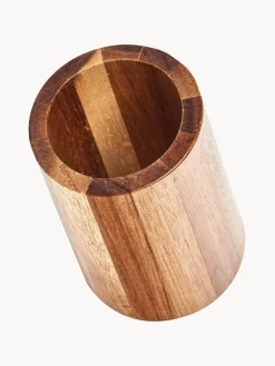 Vaso cepillo de dientes de madera de acacia Wood