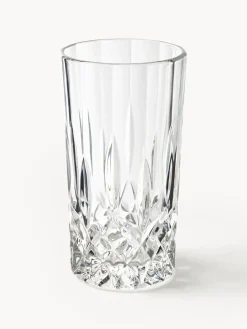 Westwing Collection Vasos altos con relieve de cristal George, 4 uds.