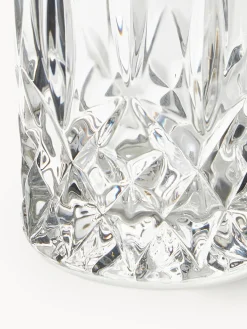 Westwing Collection Vasos altos con relieve de cristal George, 4 uds.