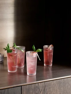 stelton Vasos altos con relieves Pilastro, 4 uds.