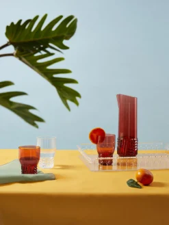 Kartell Vasos con relieves Trama, 4 uds.